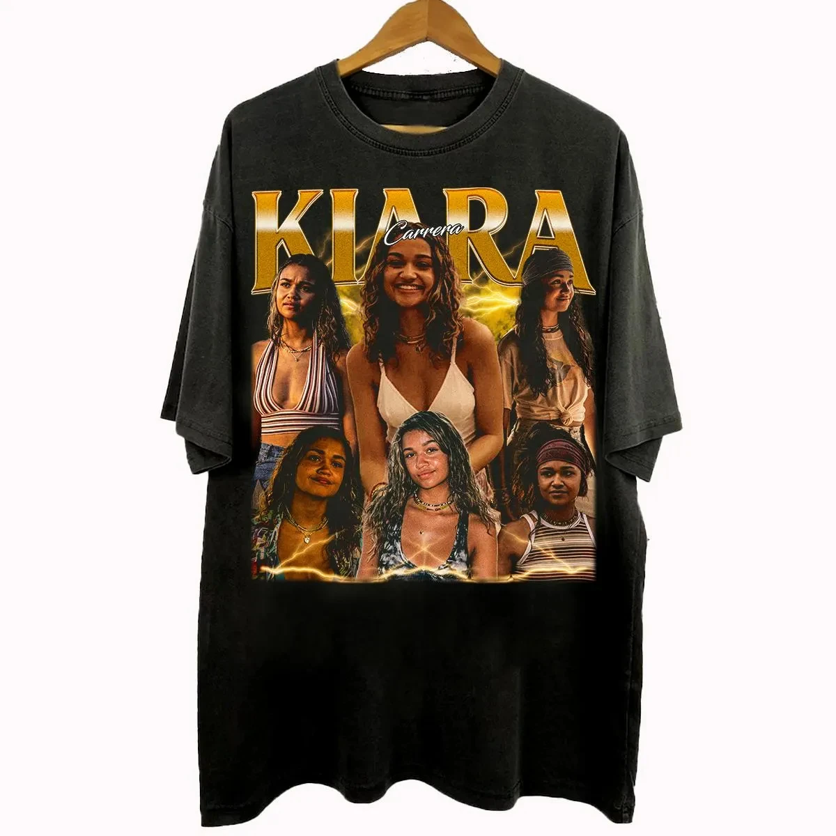 90s ريترو القراصنة نمط كيارا كاريرا تي شيرت ، كيارا كاريرا البنوك الخارجية للجنسين تي شيرت الشارع موضة ملابس يومية