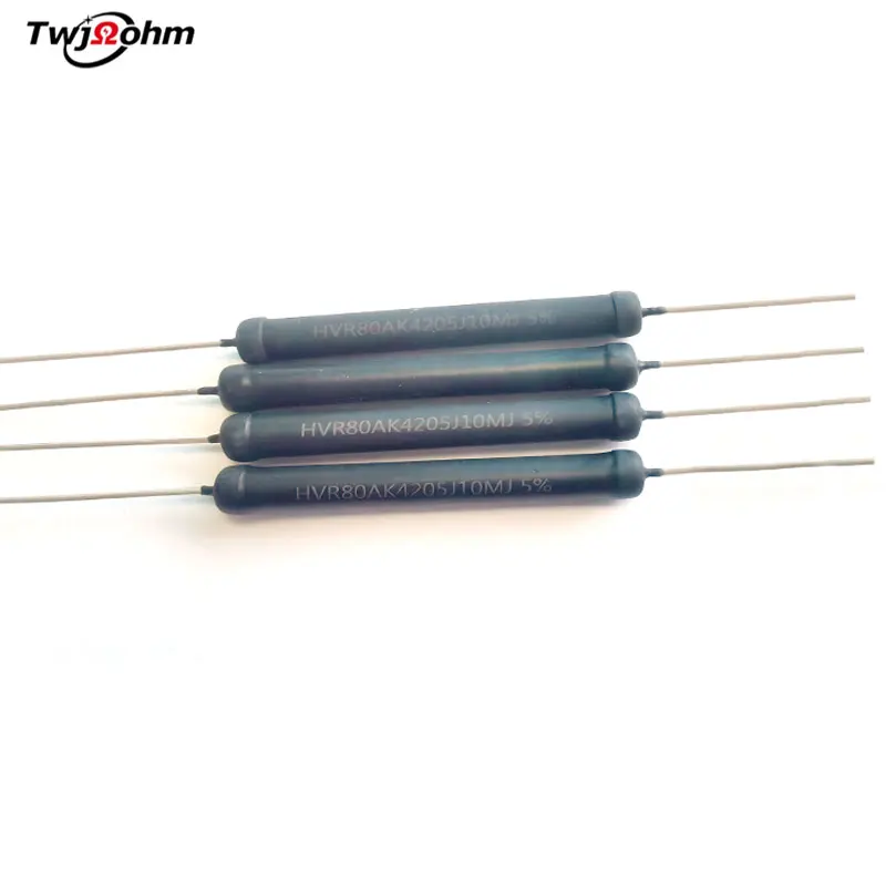 2PCS HVR80AK4205 High Voltage Resistor 2W 100M10M 200M 500M10K30M510K Ohm 20K Thick Film Non Inductive Resistor