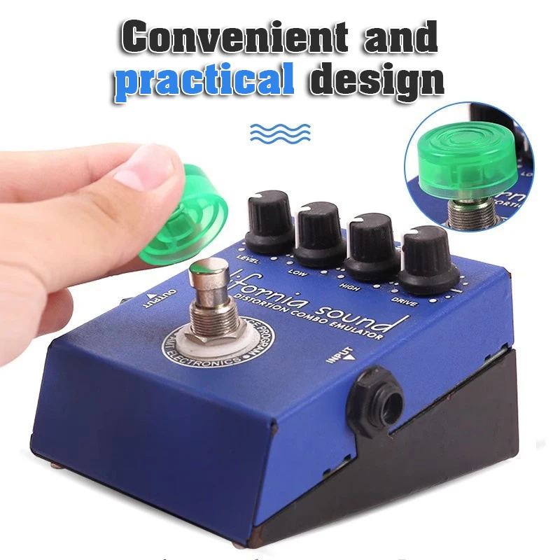 Footswitch Topper Guitar Pedal Topper Multi Color Pedal Button Caps Guitar Pedal Stomp Knobs For Pedal Board