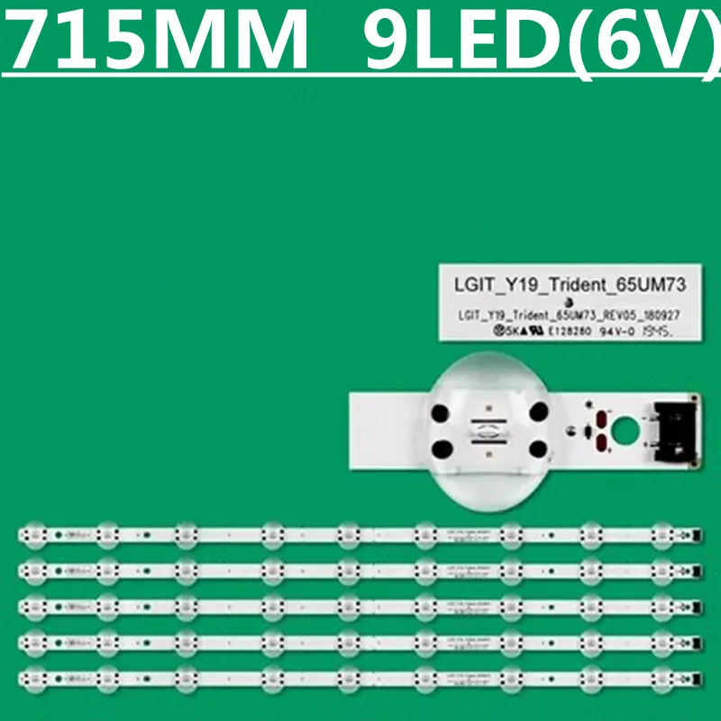 

New 20PCS LED Strip 9 lamp for 65UM73_S 65UN7300AUD 65UM7600PCA 65UM7470PSA 65UM7450PLA 65UM7400PLA 65UM7290 65UM7300AUE PUA