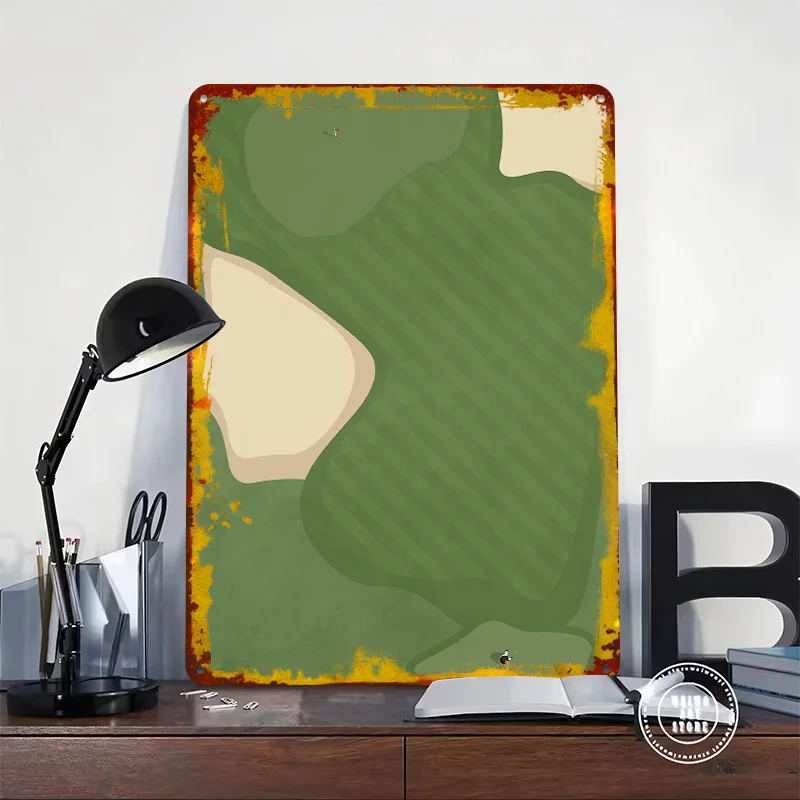Golf Course Hole in One Poster Customized Vintage Metal Signs Wall Art Retro Tin Plaque for Fans Office Decoration Room Man Cave