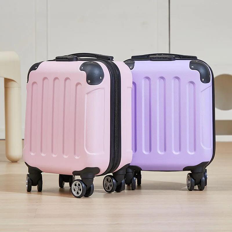 4-Inch Carry-On Suitcase Large Capaci Travel Toiletry Storage Handheld Small Box Leather Suitcase with Pull Rod
