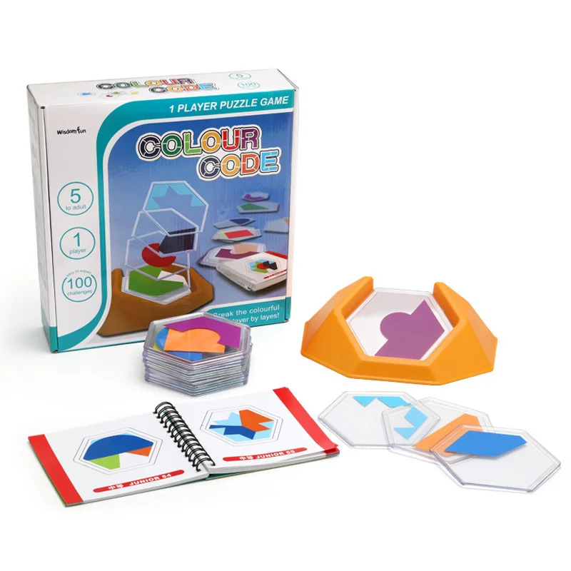 Puzzle géométrique intelligent pour enfants, jeu de société logique, code de document, jouet spatial, cadeaux de bricolage