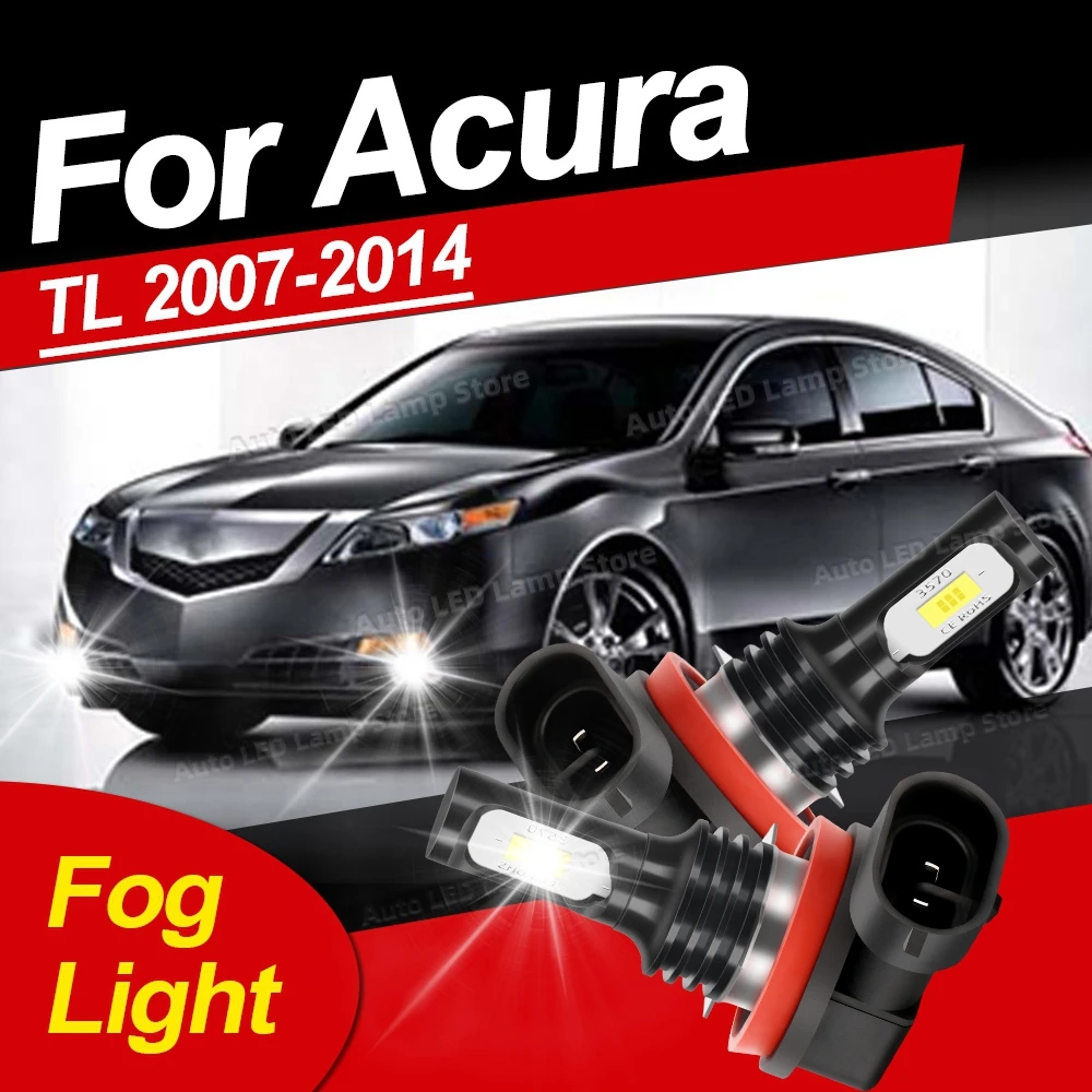 

For Acura TL 2007 2008 2009 2010 2011 2012 2013 2014 2PCS 6000K White LED Lamp H11 Car Front Fog Light 20000LM Ultra Bright Bulb