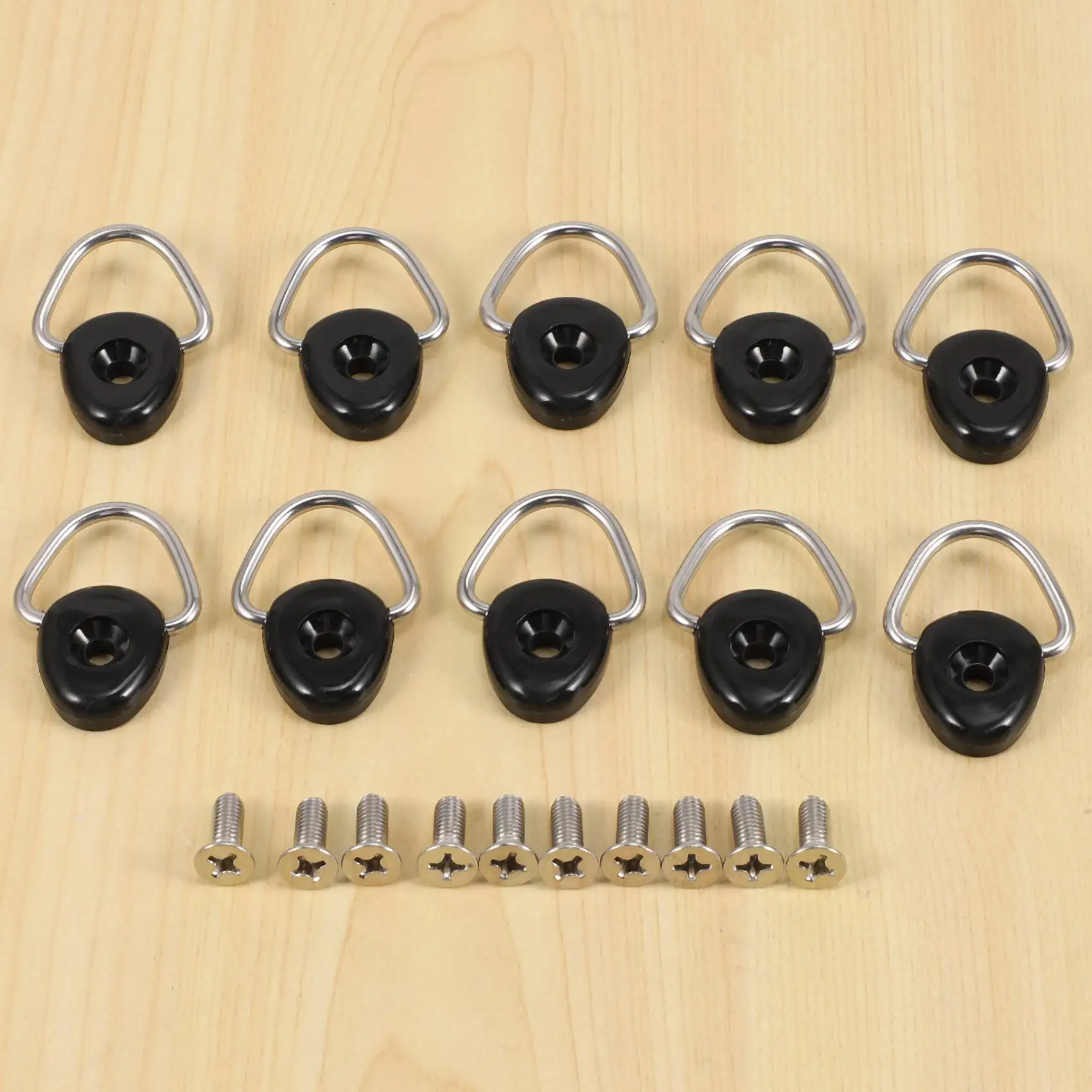 NEW HOT In Stock-10-PACK Metal Tie-Down Anchors D-Ring Buckle For Jimny JB64 JB74W 2019 2020 2021 Trunk Cargo Area