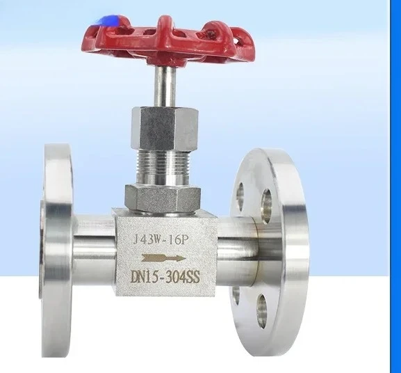 304 Stainless Steel Flange Needle Valve J43W-16P Globe Valve High-Pressure Four Point Instrument J48