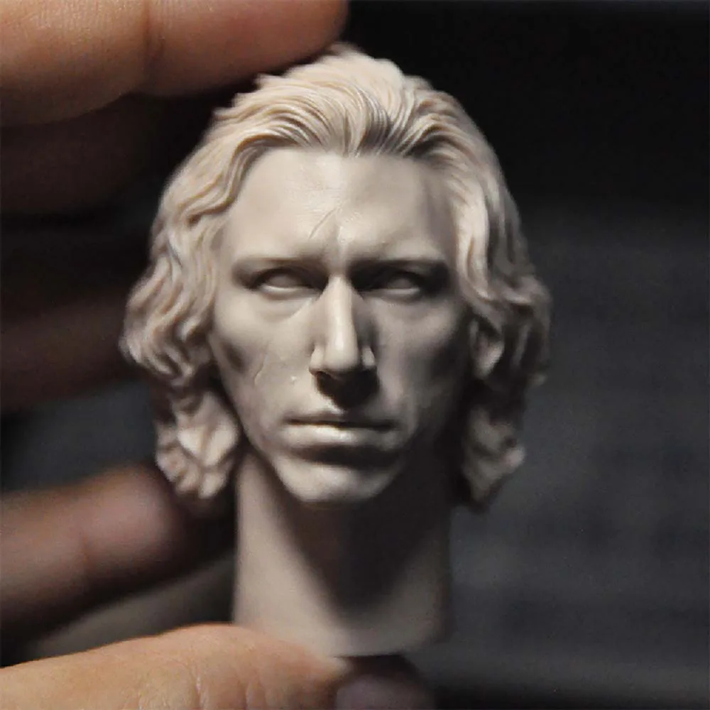 1/6 Kylo Ren Adam Douglas Driver Head Sculpt PVC Male Soldier Head Carving Model Fit 12 inch Action Figure Body