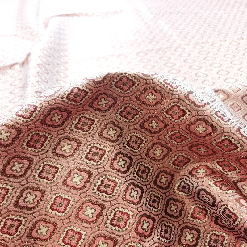 Jacquard Brocade Fabric Polyester Stiff Gold Silk Court Nobles New Year's Clothing Tang Suit Fashion Diy Sew by the Meter