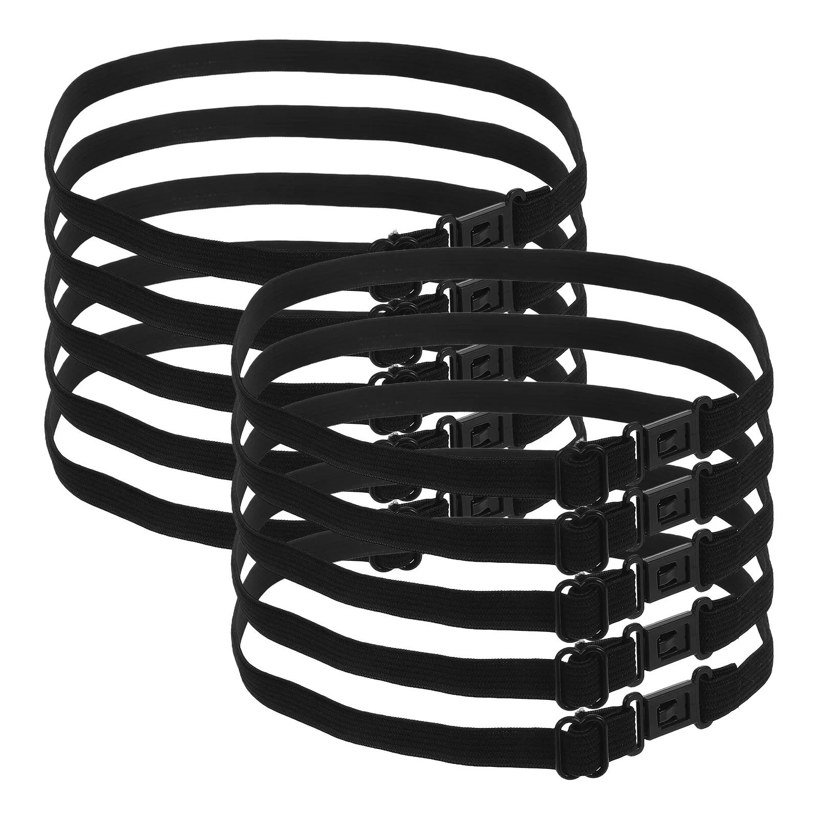 10 قطع من ربطة العنق القابلة للتعديل وربطة العنق الموسعة بشريط مطاطي للرجال وحزام تمديد للعمل غير الرسمي باللون الأسود