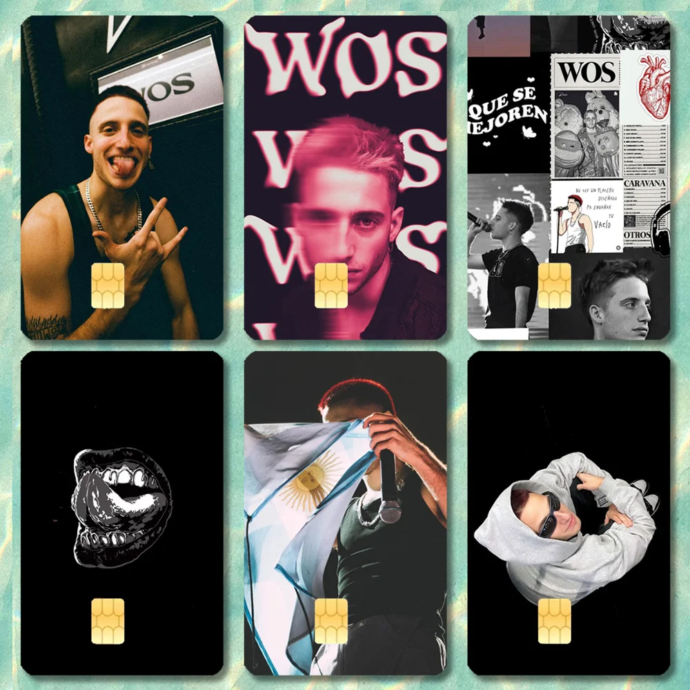 Singer Wos Valentin Oliva Stickers Cartoon Credit Card Visa Debit Bank Charge Card Bus Metro Waterproof Sticker Decal Decoration