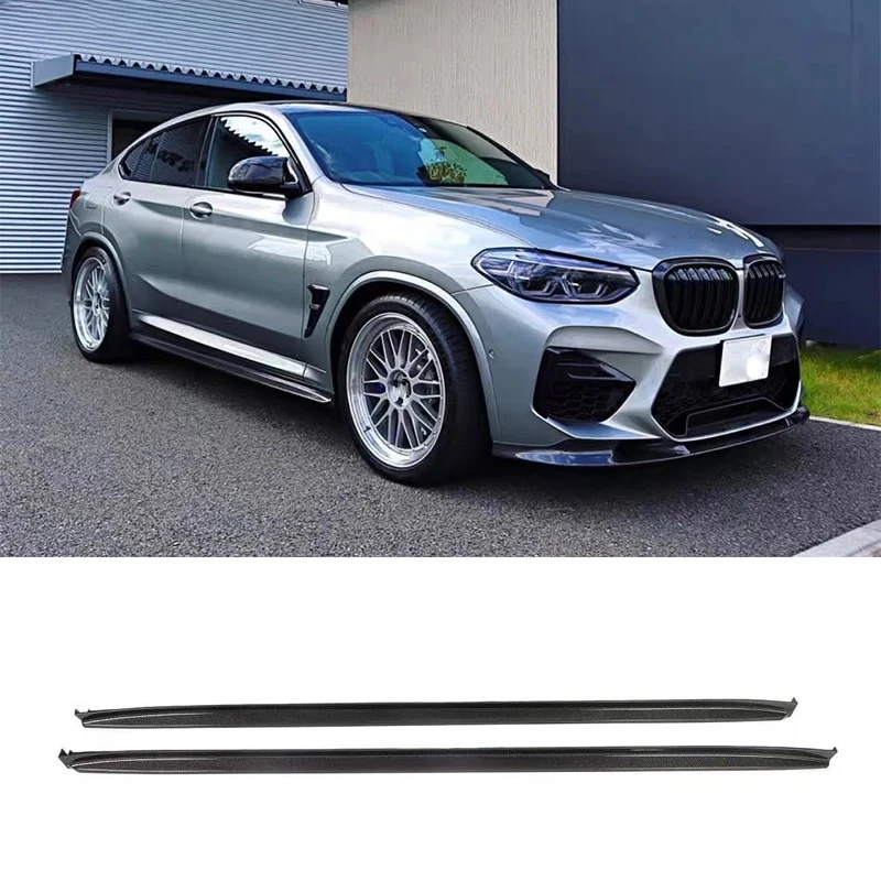 

For Bmw G01 X3 G02 X4 F97 X3M F98 X4M High Quality Carbon Fiber Frp Side Skirts Spoiler Car Body Kit 2019
