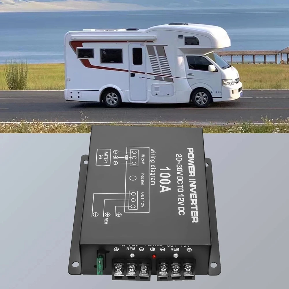 DC 24V To 12V Step-Down Voltage Converter - 100A, 1200W DC Module Adapter Widely Used In Automobiles, Audio Equipment