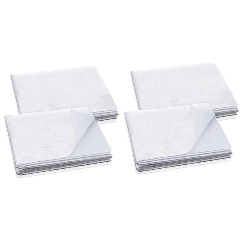 A03F-4Pcs Heat Proof Quilted Cotton Batting Fabric 45