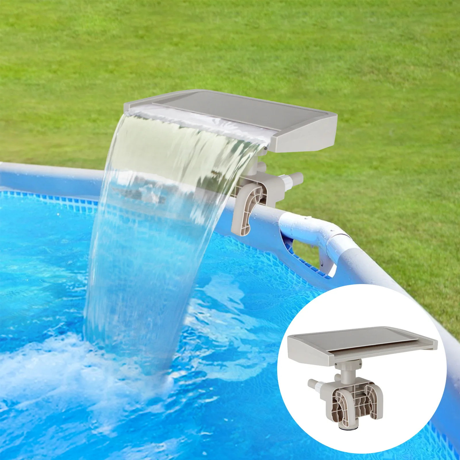 Relaxing Waterfall Cascade Ground Swimming Pool Fountain Spillway Attachment Detachable PVC Pool Cascade Waterfall Cascade