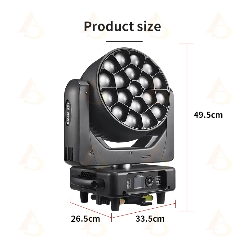 mini 19x40W RGBW LED Bee Eye Moving Head Light Fieryzeal Beam Wash DMX512 per Wedding Bar Club Party DJ Disco Stage Effect Light