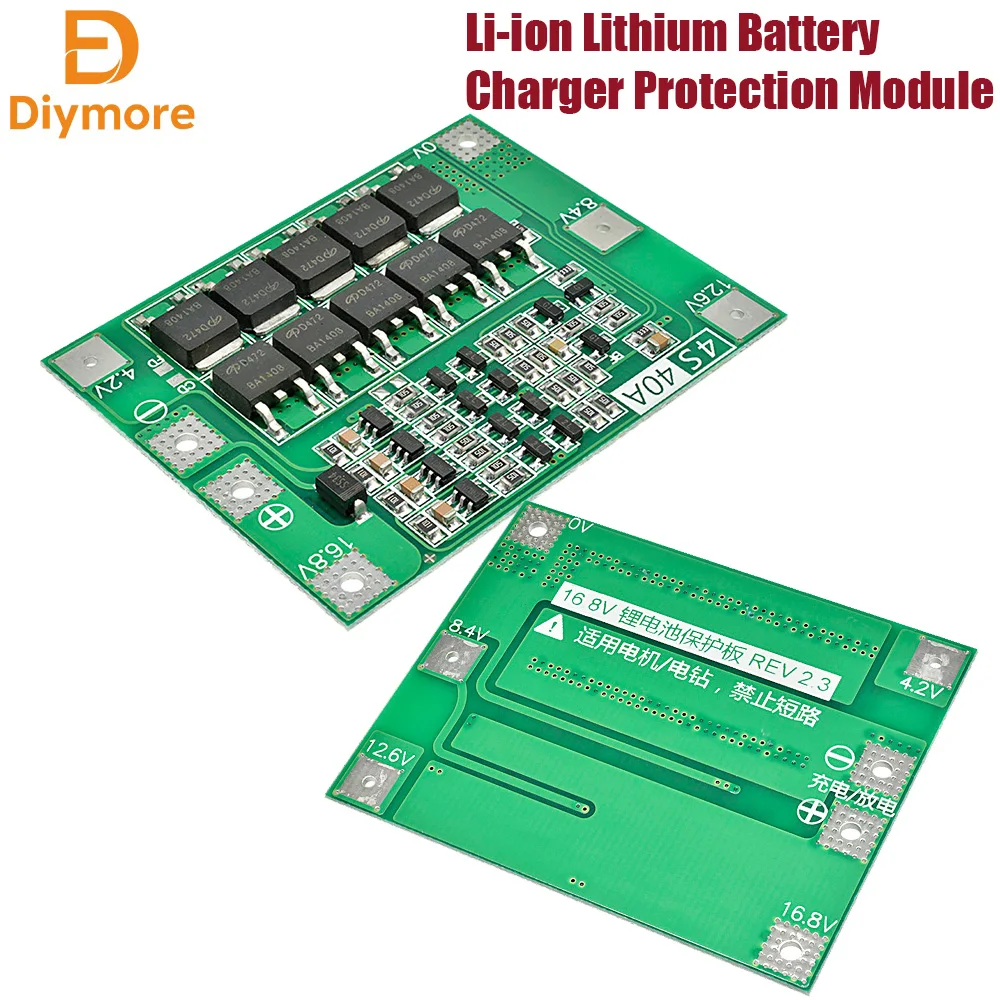 4S 40A Verbesserte Version Li-Ion Lithium Batterie Ladegerät Schutz Bord 18650 BMS Für Bohrmotor 12,6 V 16,8 V ohne Balance