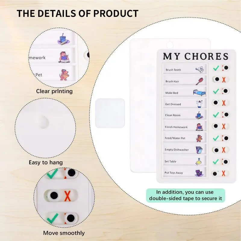 1pc Chore Chart Memo Checklist Board Daily to Do List Planner DIY Schedule Pad for Kids Adults RV Checklist My Chores