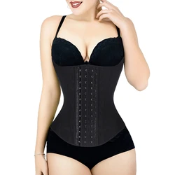 Burvogue Women See Through Mesh Corsets Colombian Girdles Waist Trimmer Slim Hourglass Body Shaper U-shaping Waist Trainer