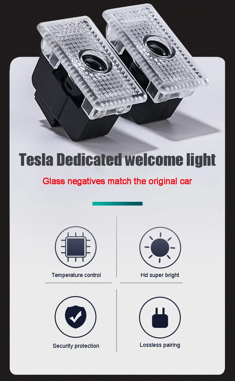 2 Stück LED Auto-Türprojektorlampen Willkommensbeleuchtung Zubehör für Peugeot 206 307 308 207 3008 208 407 508 2008 5008 301 406 408 – Detail 3