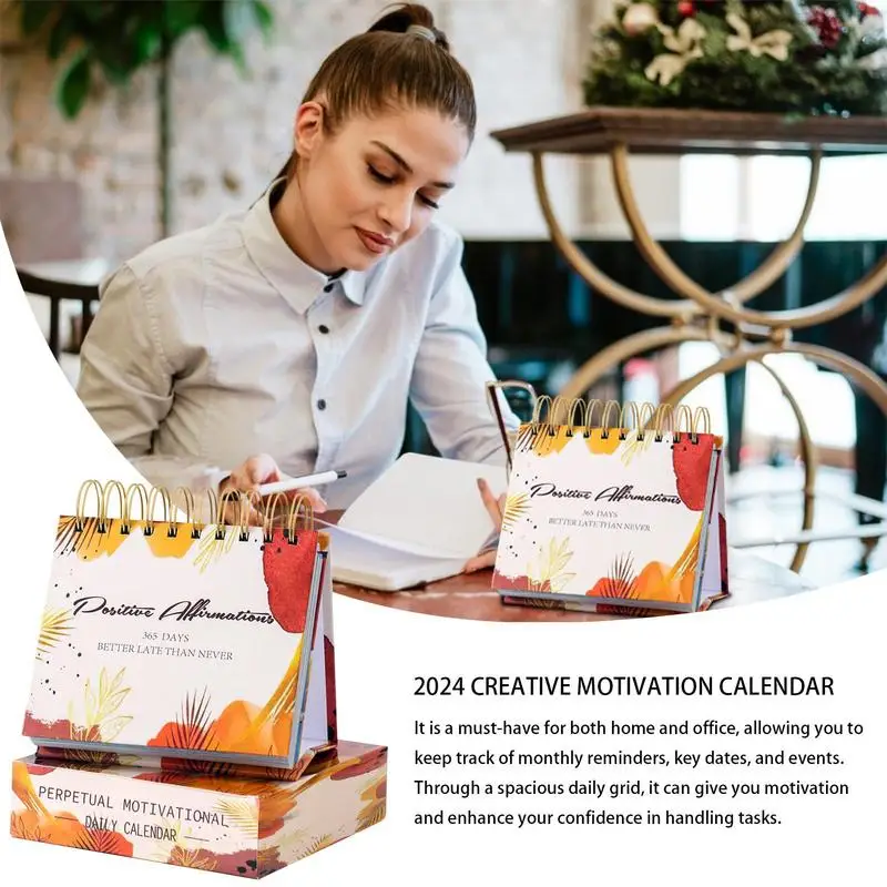 2024 Inspirational Desk Calendar Full-Color Daily Affirmation Calendar Humorous With Daily Inspirational Quotes Positive