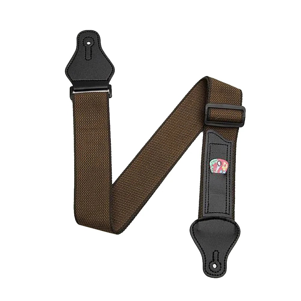 

Adjustable Comfortable Guitar Strap Thickened Widened Cotton Shoulder Pads Max Length 158cm Brown for Acoustic Folk Classic