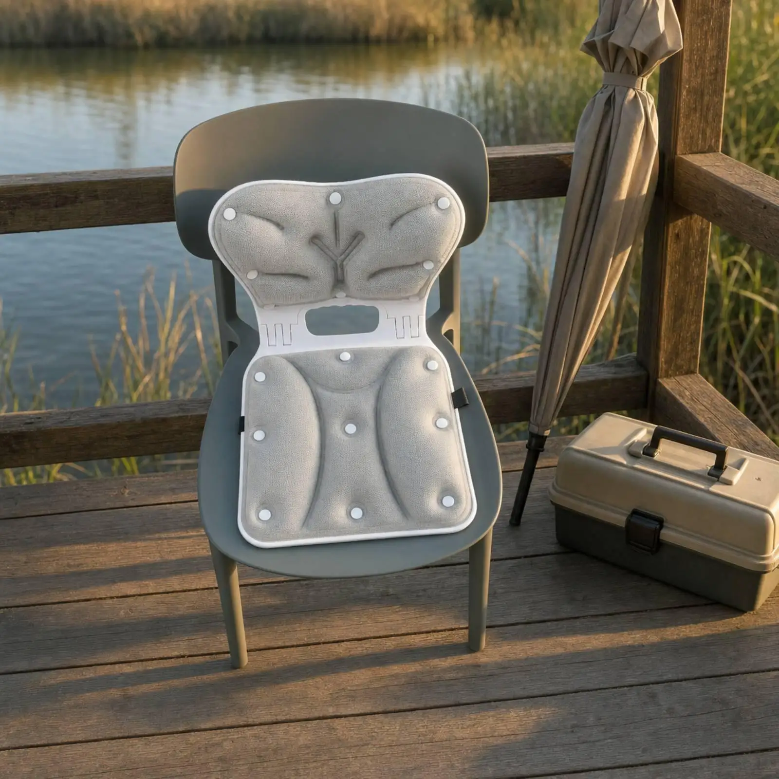 for seat-and-Back Support Cushion Ergonomic Chair Support Cushion with Straps Contoured Breathable for Office, Outdoor