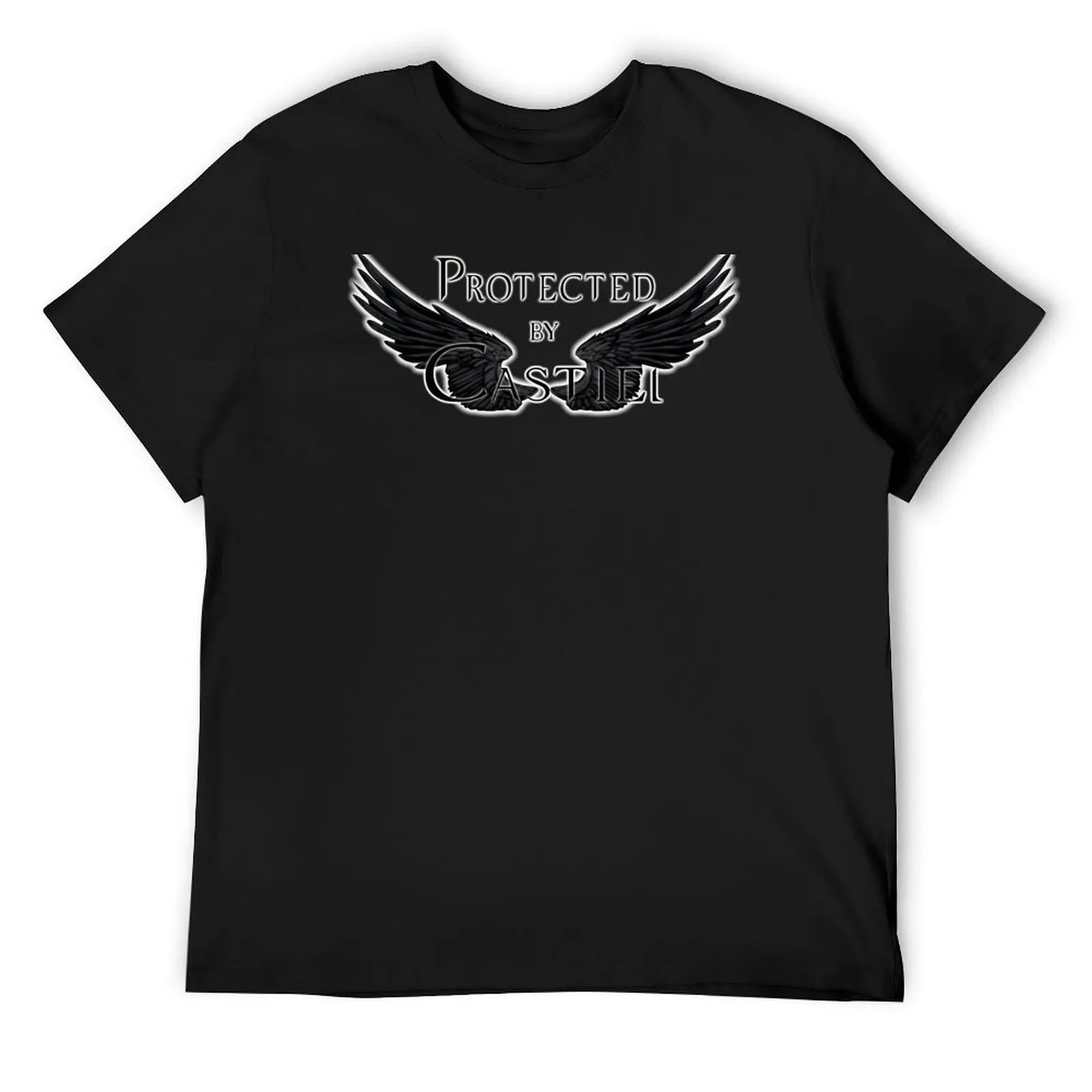 

Футболка Protected by Castiel Black Wings, роскошные мужские дешевые вещи, уличная одежда, мужские хлопковые футболки большого размера