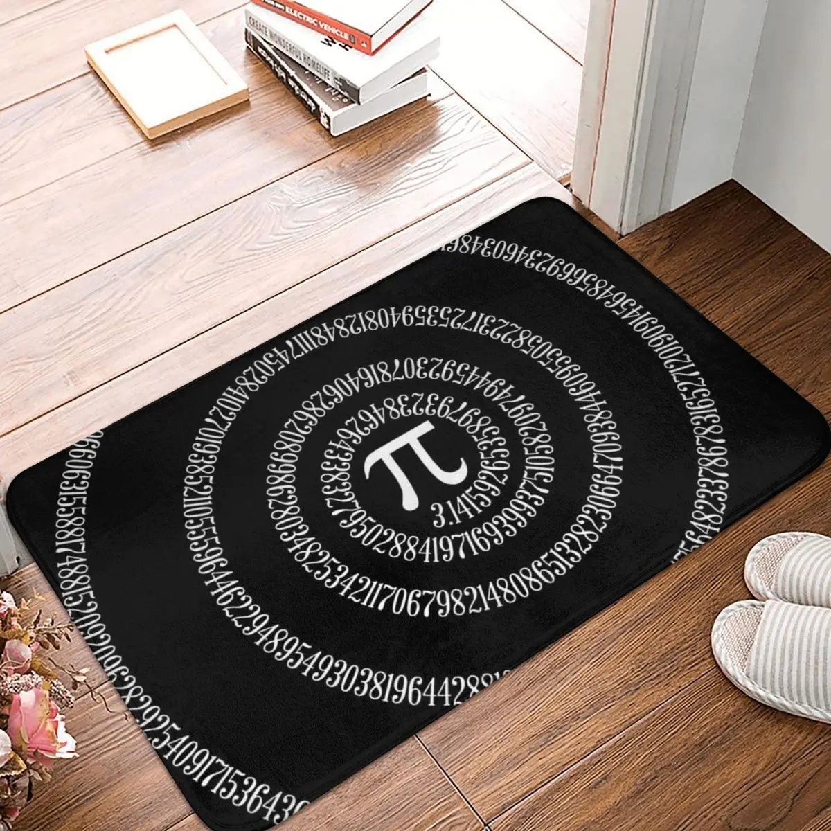 Math Non-slip Doormat A S Pi Ral Living Room Bedroom Mat Outdoor Carpet Flannel Modern Decor