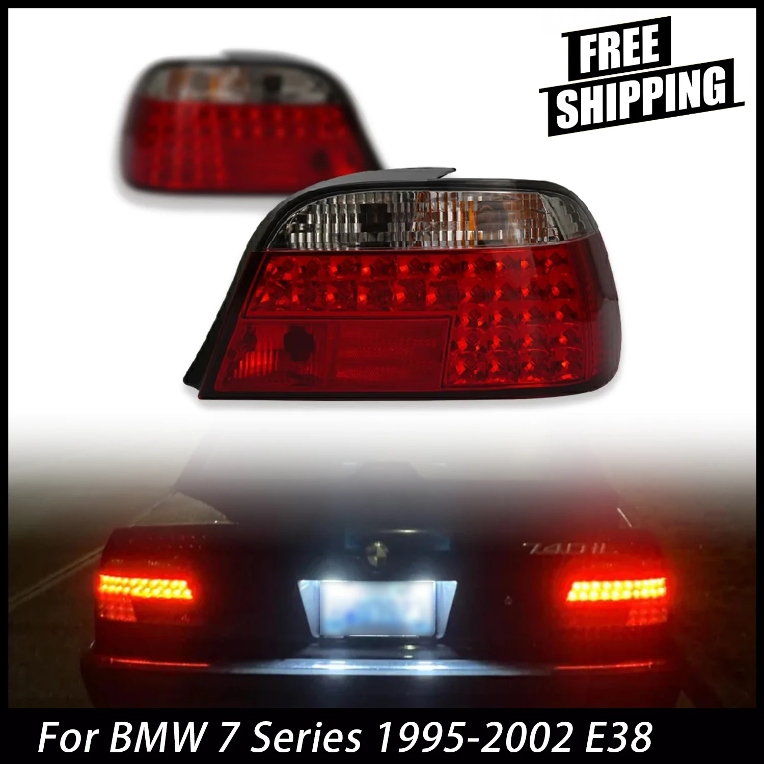 

Car Taillights For BMW 7 Series 1995-2002 E38 Taillight Upgrade Modified to NEW BMW Dynamic Turn Signal Brake Taillight Assembly
