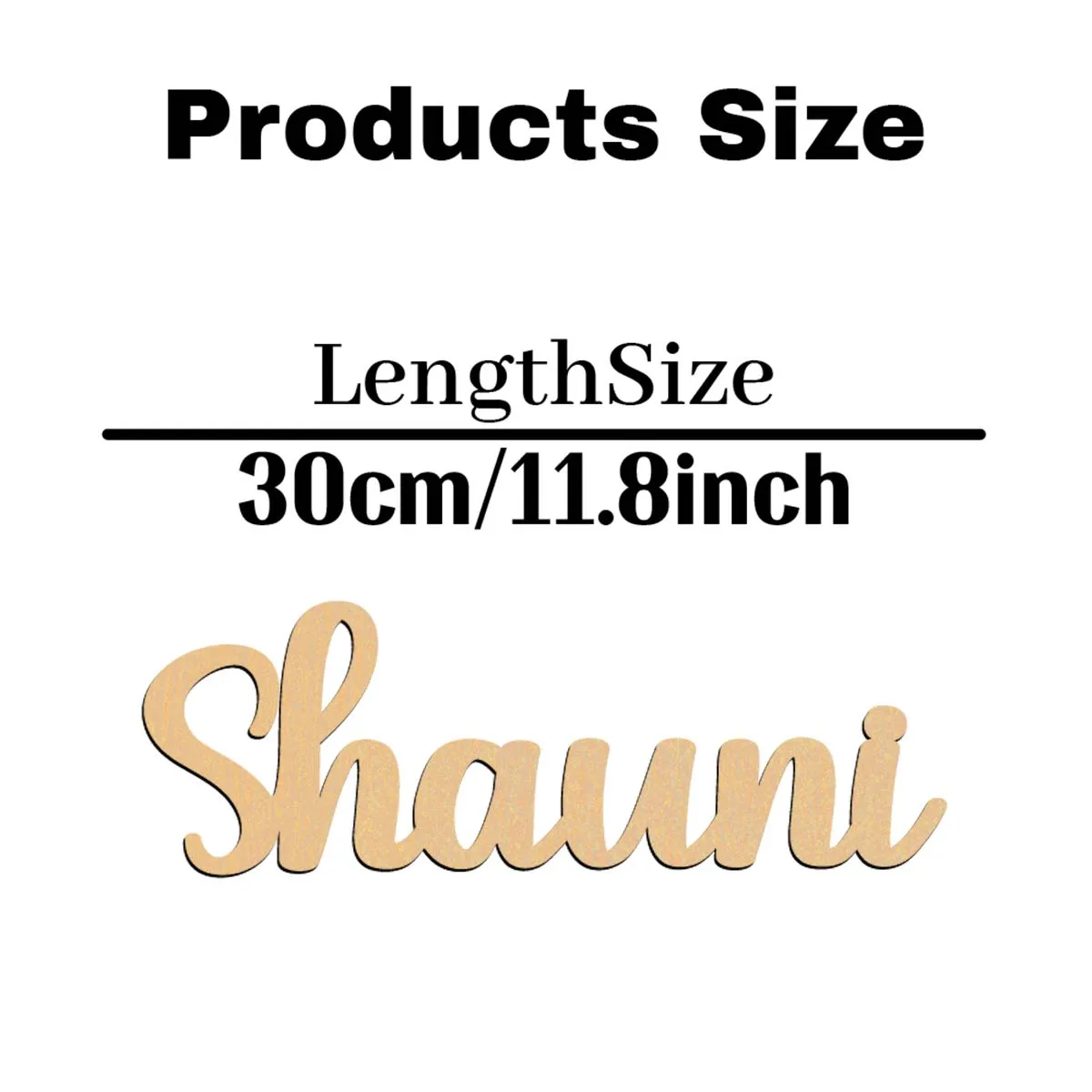 1 szt. Urocza tabliczka Shauni z możliwością personalizacji tekstu, wycinana laserowo, drewniana tabliczka, dekoracja drewniana, orientacja pionowa, dekoracja do zawieszenia na drzwiach