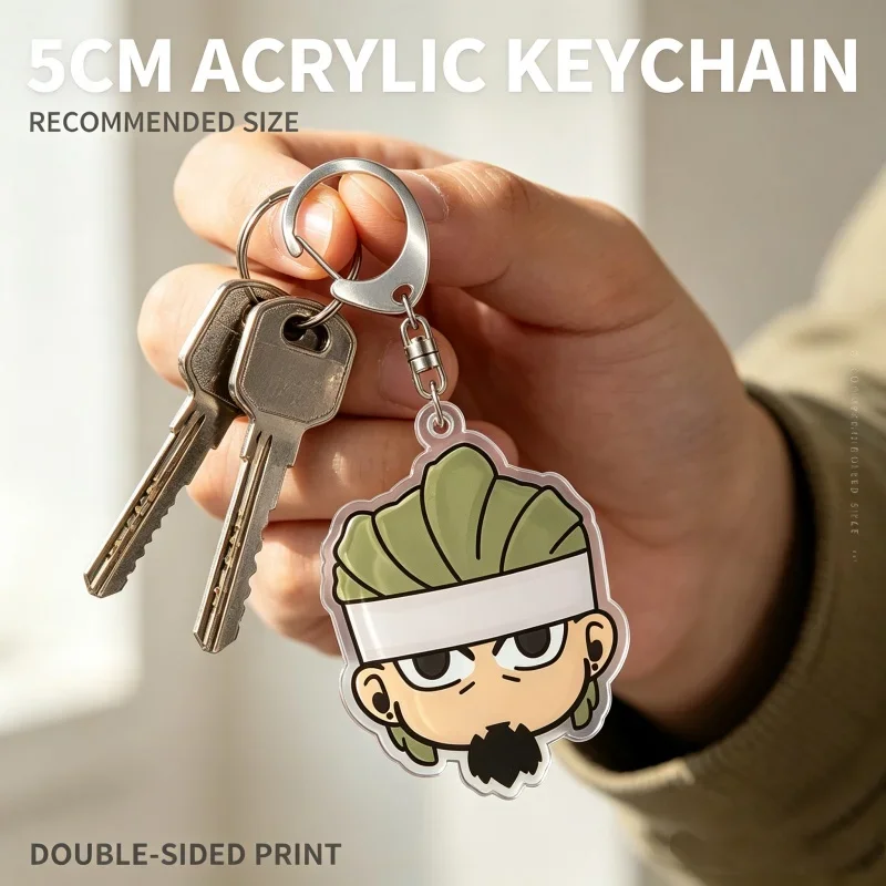 Keychain for Gachiakuta August Amo Empool Acrylic Homemade Cartoon Anime Backpack Pendant Decoration Collection Fans Gift 5cm