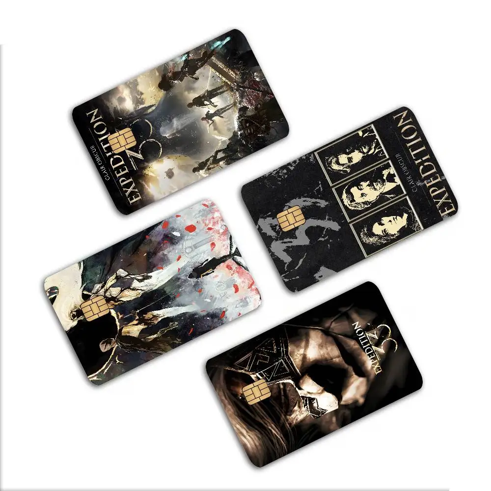 C-Clair O-Obscur E-Expedition 33 RPG Fashion Matte Gold Silver Black Matte Film Skin Sticker Tape for Bank Credit Debit Card