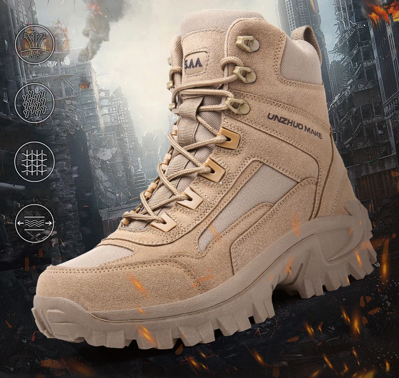 Neue männer Stiefel Taktische Schuhe Outdoor Turnschuhe Wanderschuhe Bergsteigen Walking Jogging Stiefeletten Botas Cuturno Masculinas – Detail 2