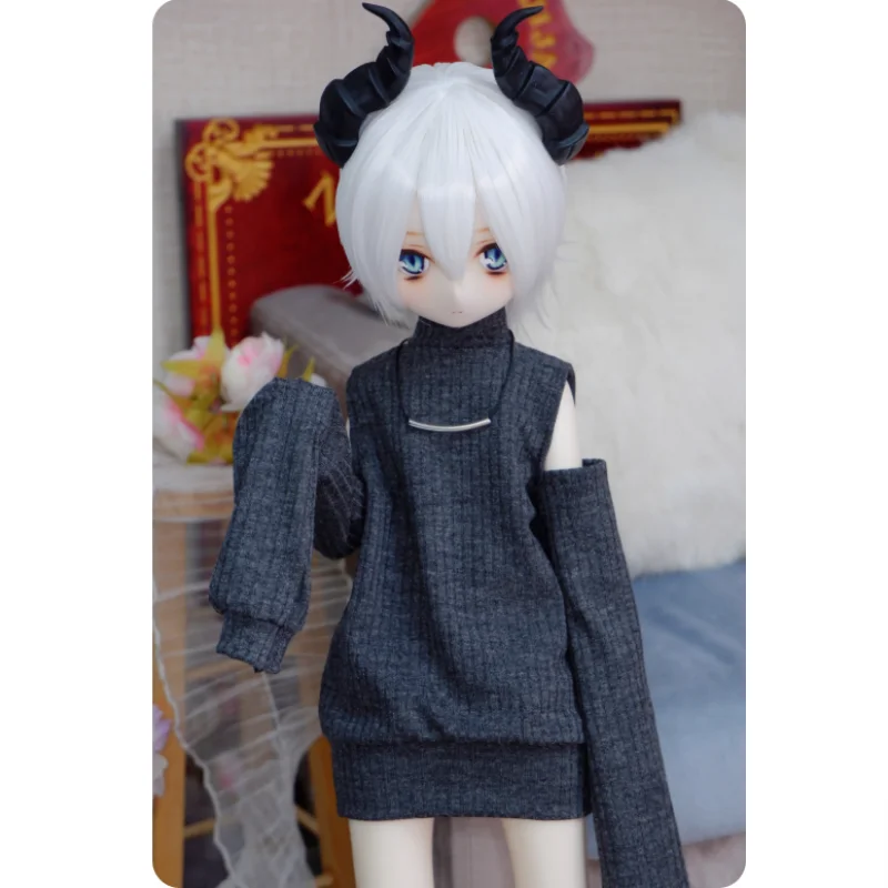 

Новое поступление, аксессуары для одежды для кукол BJD, серый, черный, синий, зеленый, белый свитер для 1/6 1/4 кукол, девочек и мальчиков, подарок «сделай сам» (без куклы)