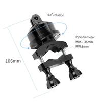 360 Degree Camera Stand Bike Mount Black Handlebar Motorcycle Lightweight Durable Panoramic Video Shooting Action Cameras