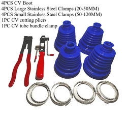 Car Silicone Constant Speed Dust Cover Replacement CV Boot Universal Ball Round Clamp Track Connector Kit CV Boot Kit