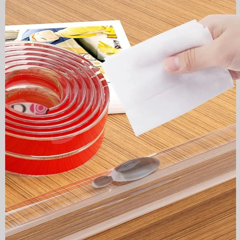 Transparent PVC Baby Protection Strip with Double-Sided Tape Anti-Bumb Kid Safety Table Edge Furniture Guard Corner L Protectors