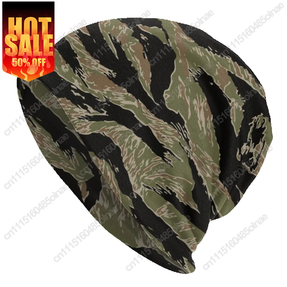 Tiger Stripe Camo  Bonnet Hat Knitting Hats Men Women Hip Hop Unisex Camouflage Warm Winter Skullies Beanies Caps