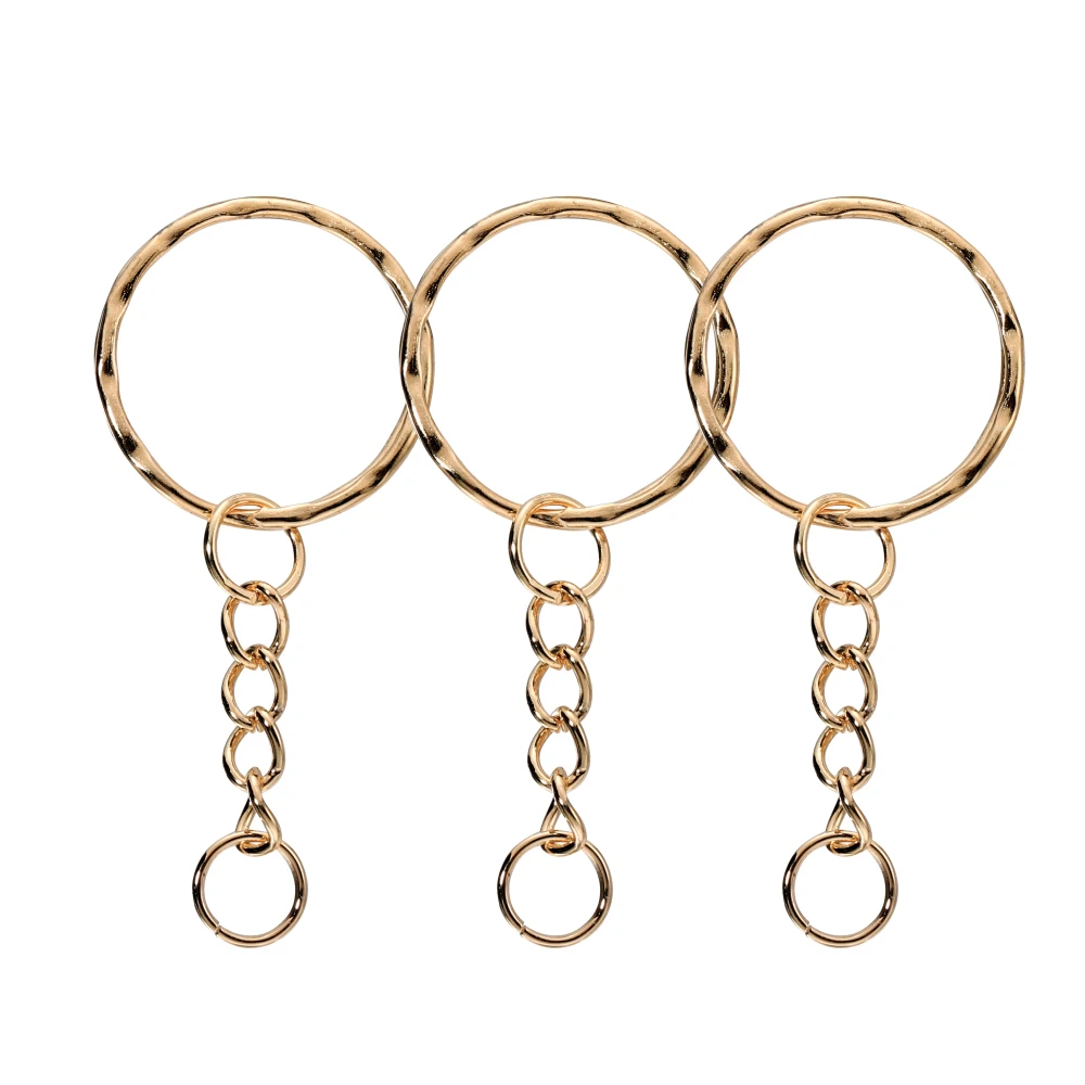 50 Stks/partij Sleutelhanger Sleutelhanger Ronde Split Sleutelhanger Sleutelhanger Met Springring Voor Sleutelhanger Hangers Diy Sieraden Maken Accessoires