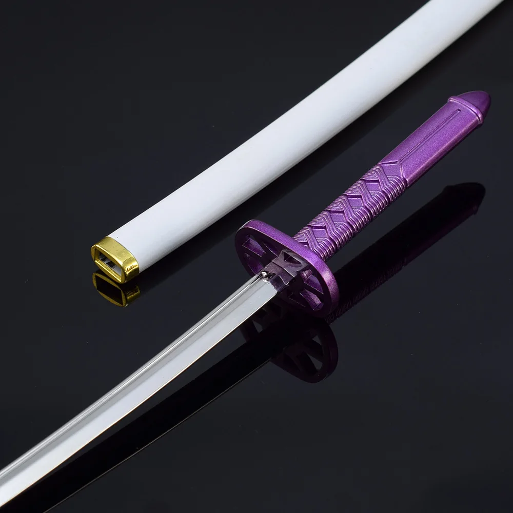 26cm Kuchiki Rukia Sode No Shirayuki arma popolare giapponese Afro-san modello Anime in metallo Katana Samurai Sword collezioni regali