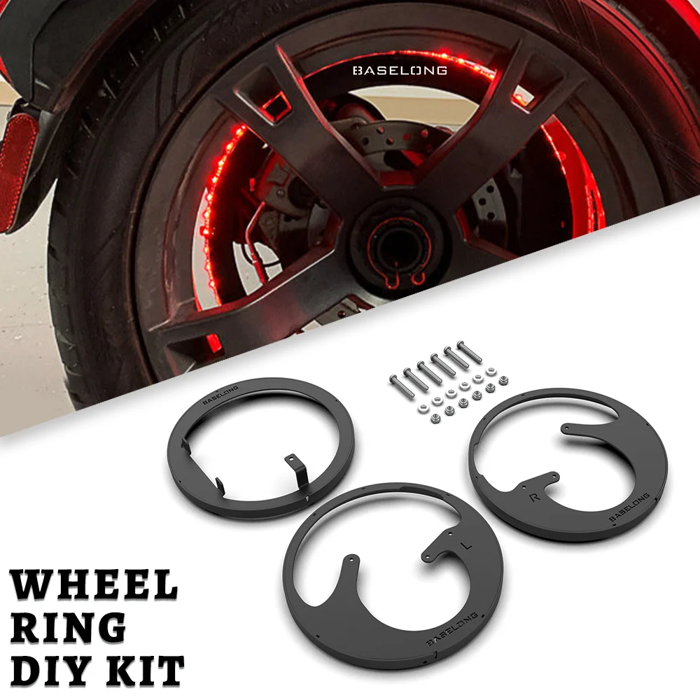 

2019-2023 Motorcycle For Can-Am Ryker All Models SPORT 900 STD 600 ACE Wheel Ring DIY Kits LEDs Ring Lights Powdercoated Circle