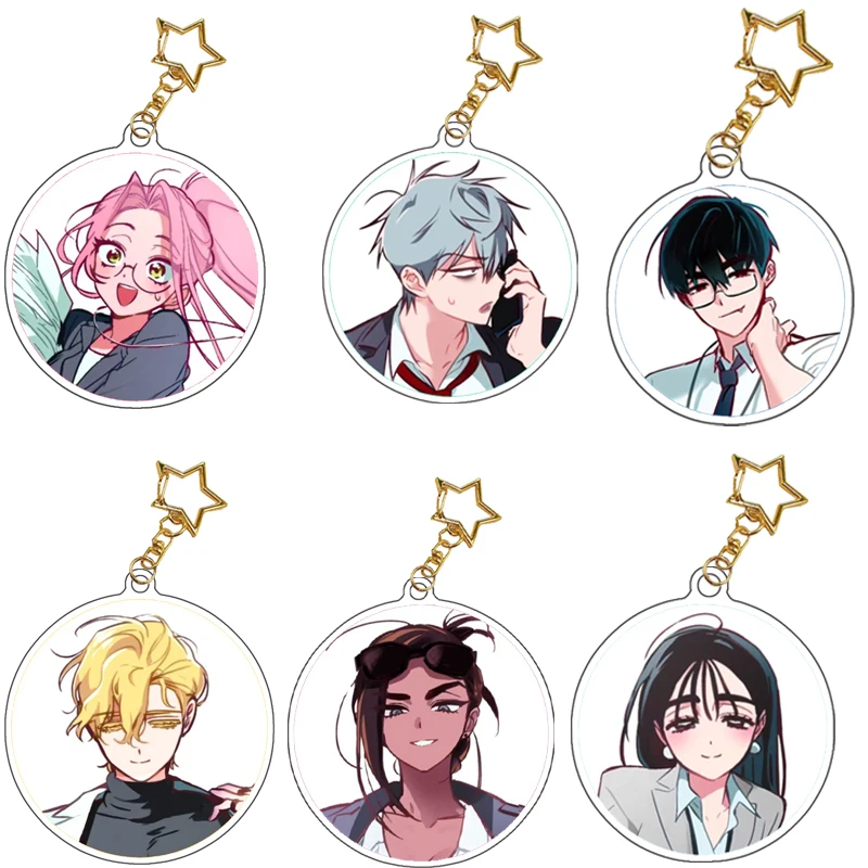 Anime Alien Stage Chibis Popular Keychains Bag Decorative Pendant Luka Ivan Till Mizi Hyuna Character Shaped Acrylic Pendant