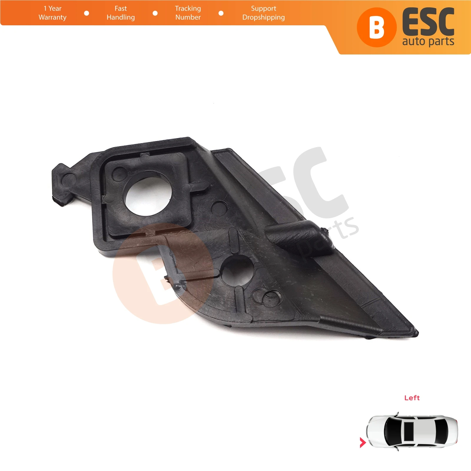 EHL14-carcasa de reparación de faros delanteros de coche, soporte de montaje, Clips de lengüeta izquierda para Renault Megane MK2 2002-2008 260604235R