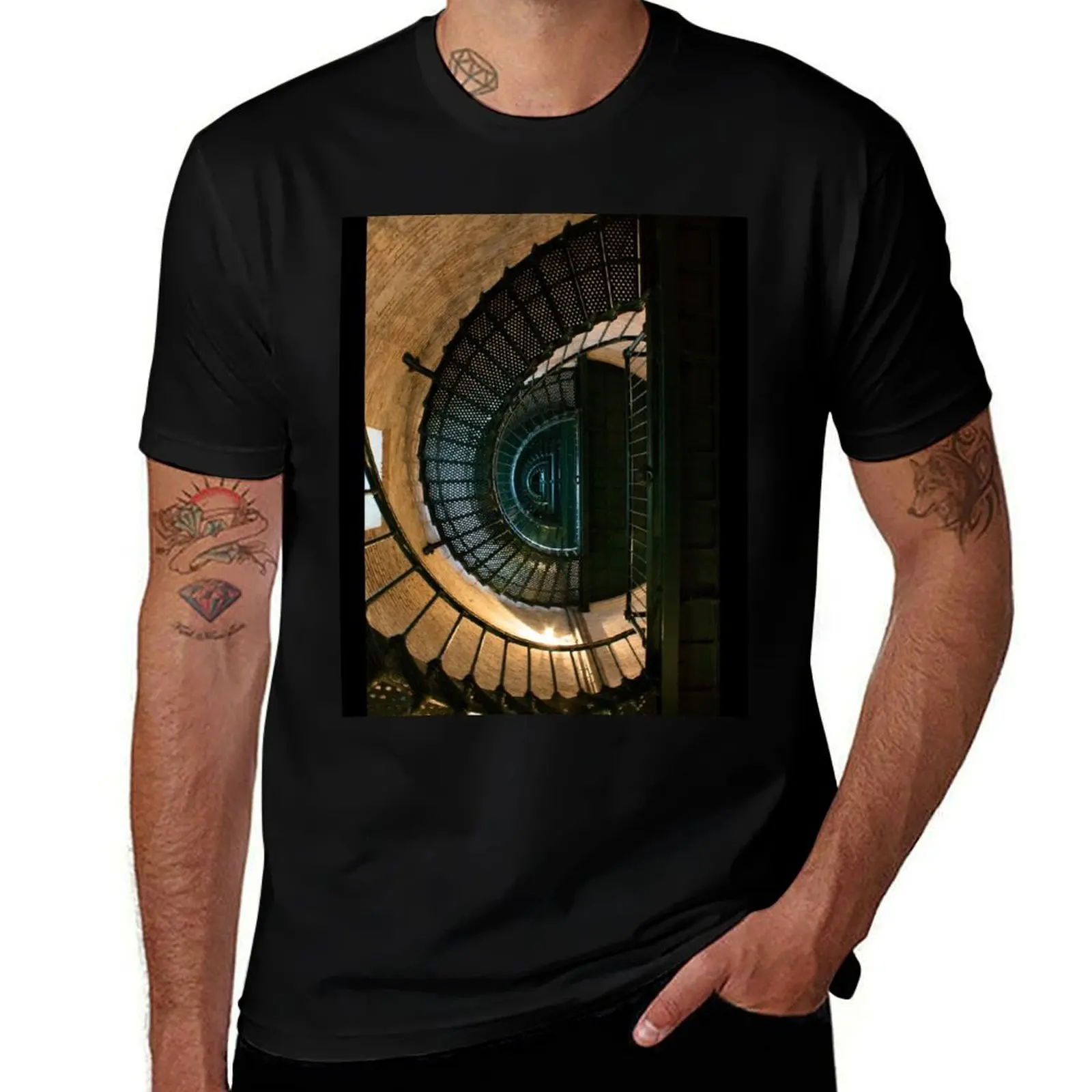 

Inside Hatteras Lighthouse T-Shirt t shirt for man anime tshirt t shirts for man pack cotton T-Shirt
