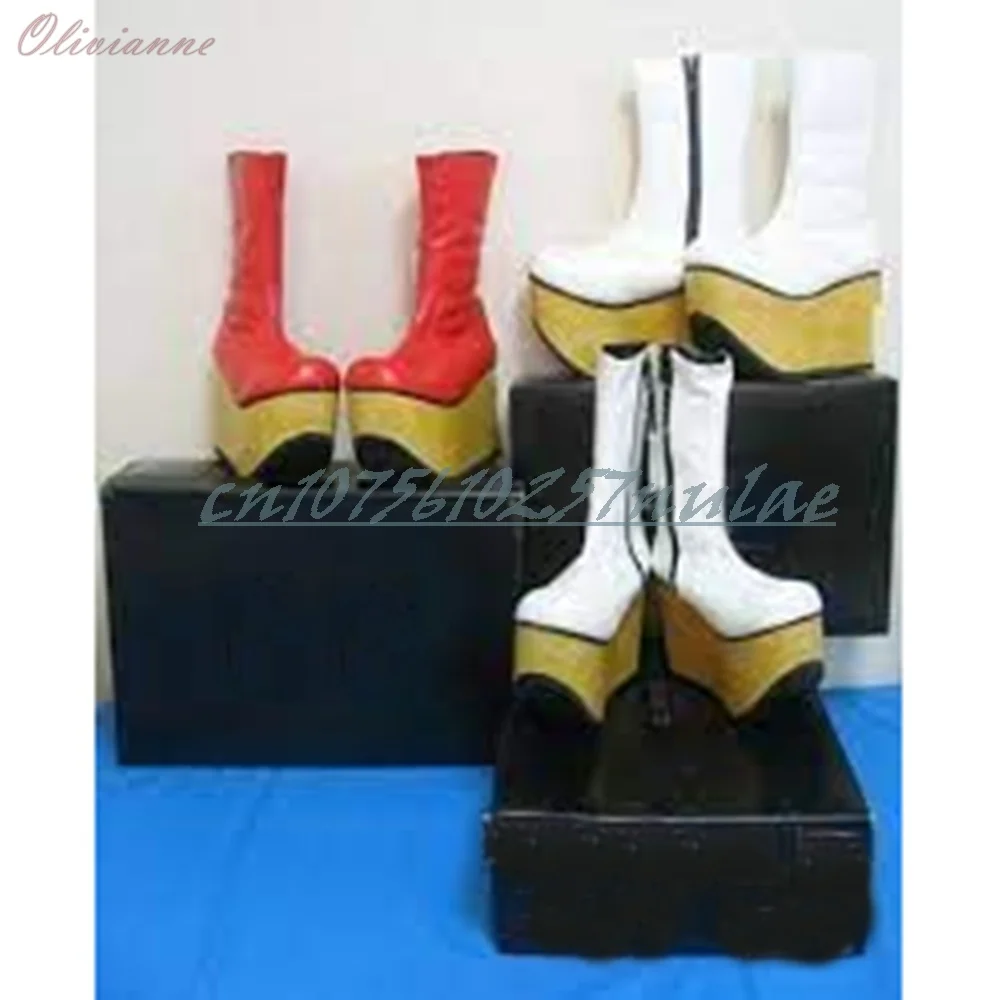 لوليتا الشرير نمط سميكة سوليد أحذية بوت قصيرة تأثيري الجانب سستة براءات الاختراع والجلود موضة مثير النساء أحذية 2026 Zapatos Para Mujere