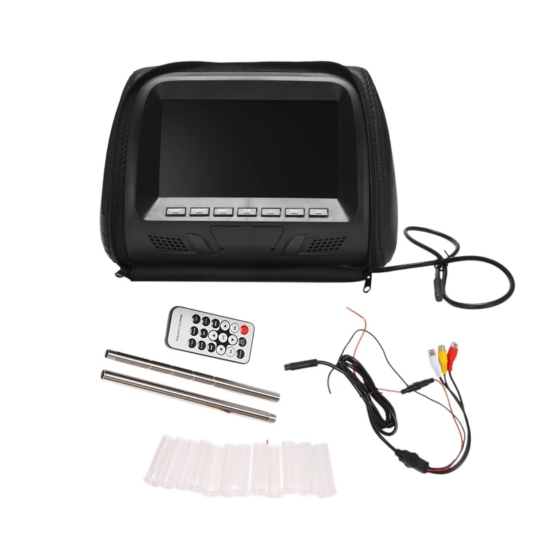 

7 Inch Touch Screen Car Headrest Monitor With Zipper MP5 Player Pillow Monitor Support Video Sync/ Mirror Link