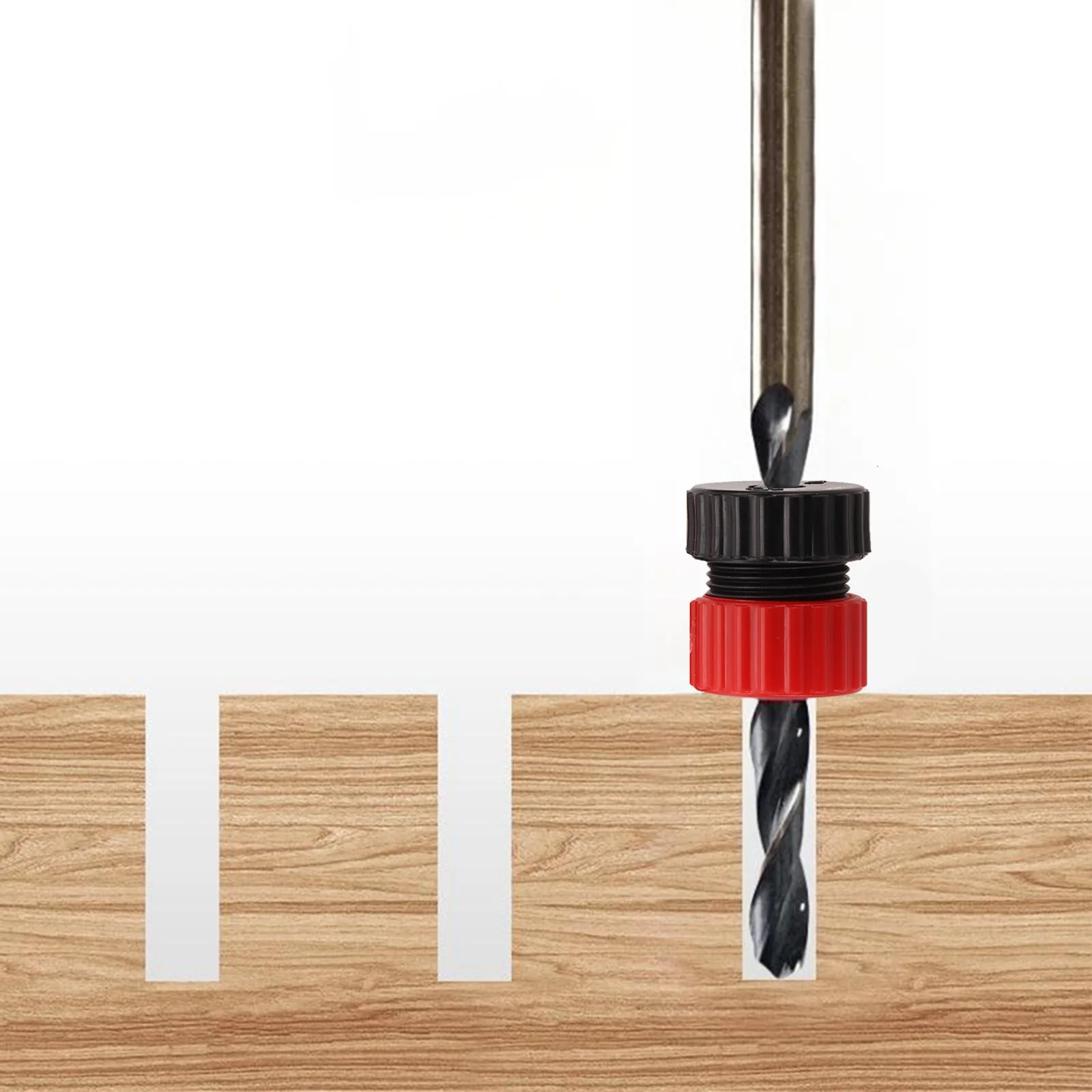 

For Carpentry Adjustable Drill Stop Carpentry Drill Bit Stop Red And Black Color ABS Plastic Material Adjustable Inner Diameter