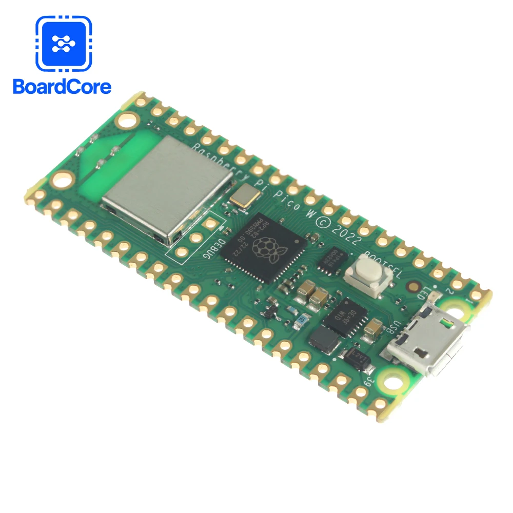 Compatible with Raspberry Pi Pico W Microcontroller Development Board Dual Core RP2040 Wireless Wifi Programming MICRO USB Port