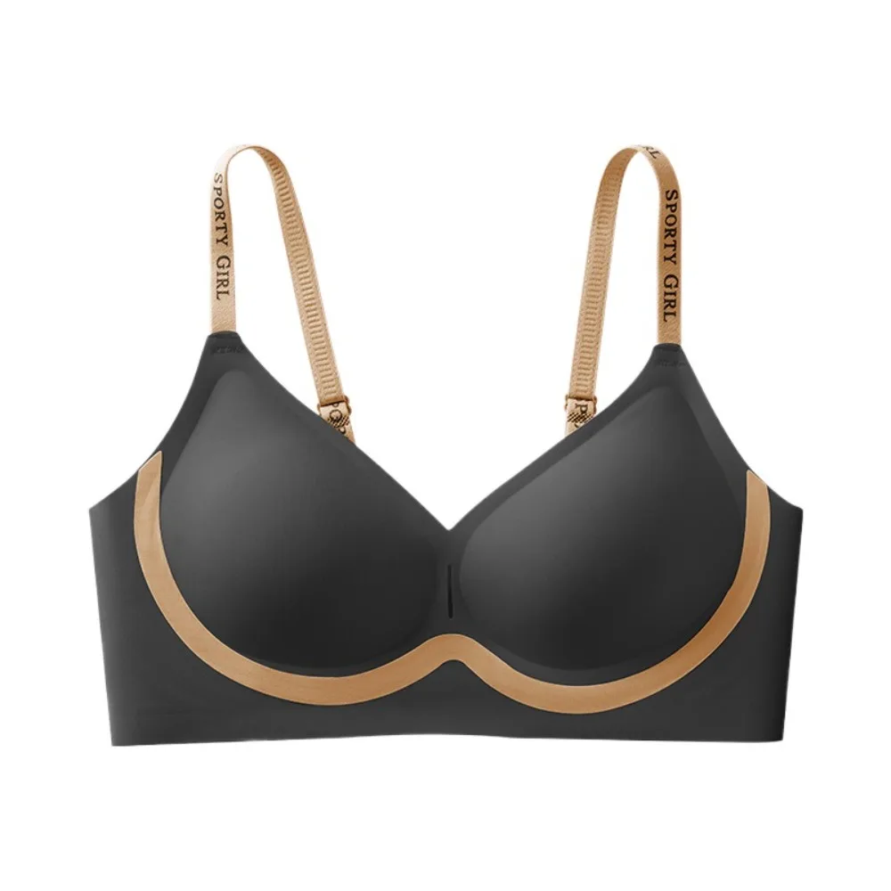 

Letter Wireless Deep V Bra Shockproof Close-fitting Seamless Bras for Women Lingerie Gathered Breasts Push Up Underwear Sport