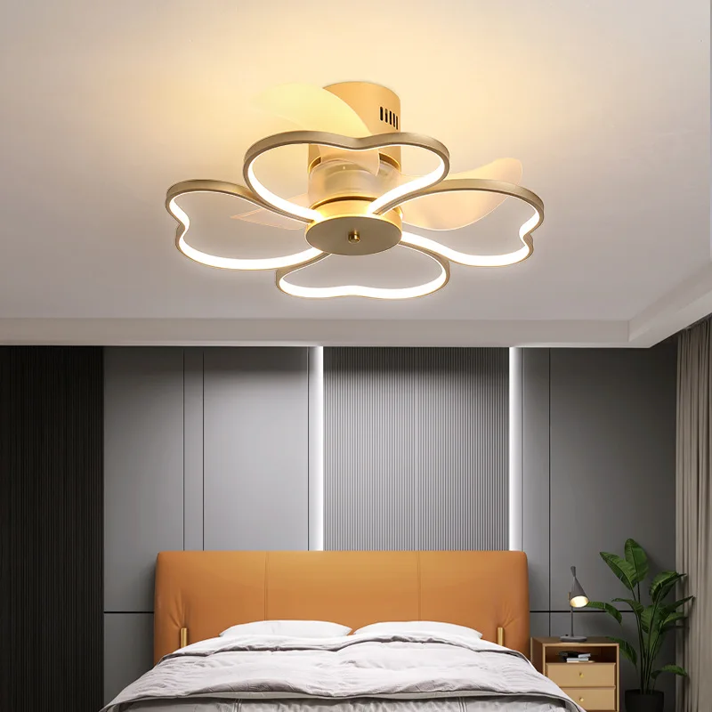 LED Ceiling Fan with Lights Remote Control Bedroom Decor Ventilador Lamp Living Room Bedroom Dining Ceiling Fan Lamps